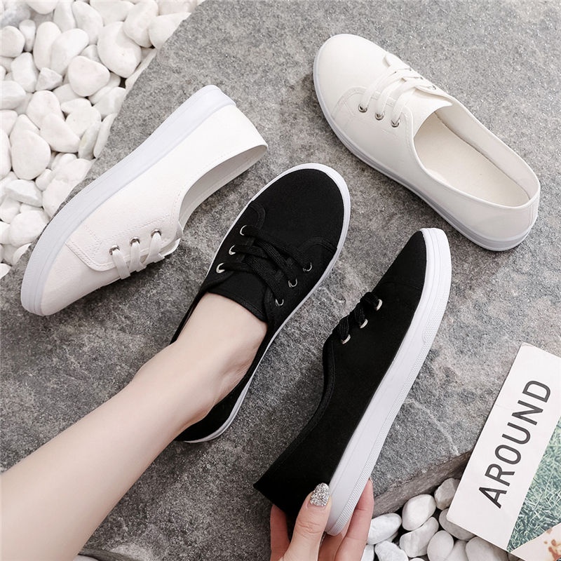 Giày Vải Canvas Thoáng Khí Thời Trang Cá Tính Cho Nữ