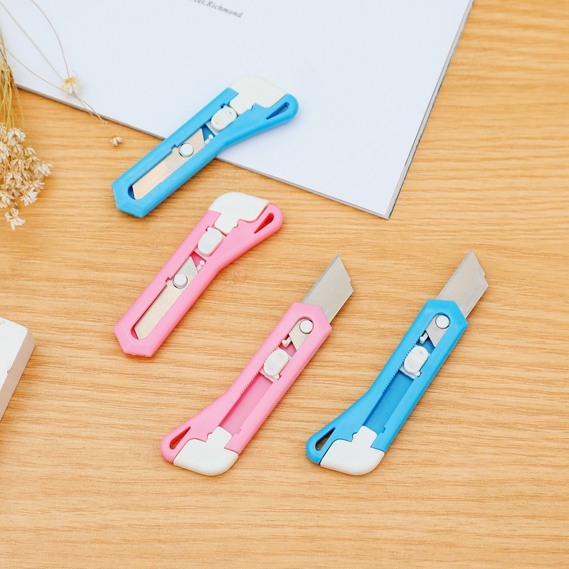 Dao rọc cắt giấy mini cute, dao dọc gọt giấy cute làm móc khóa nhiều màu sắc dễ thương dùng trang trí lưỡi inox