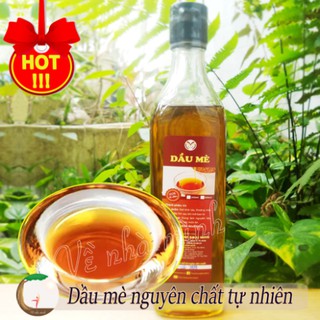 DẦU MÈ NGUYÊN CHẤT HỮU CƠ KHAI MINH 500ML 100% tự nhiên từ thực vật ( Dầu vừng hữu cơ tự nhiên ) dùng trong thực dưỡng