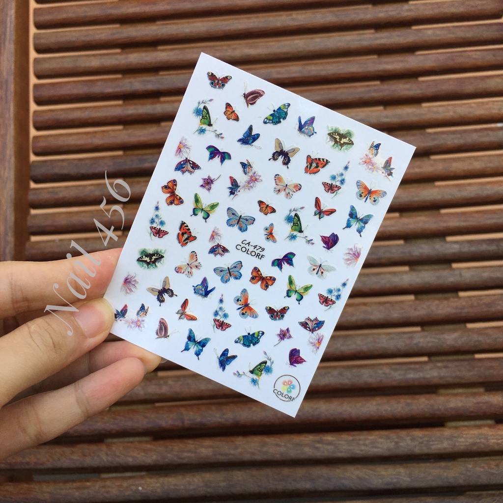 Sticker nail (mã CA) sticker dán móng hình bướm