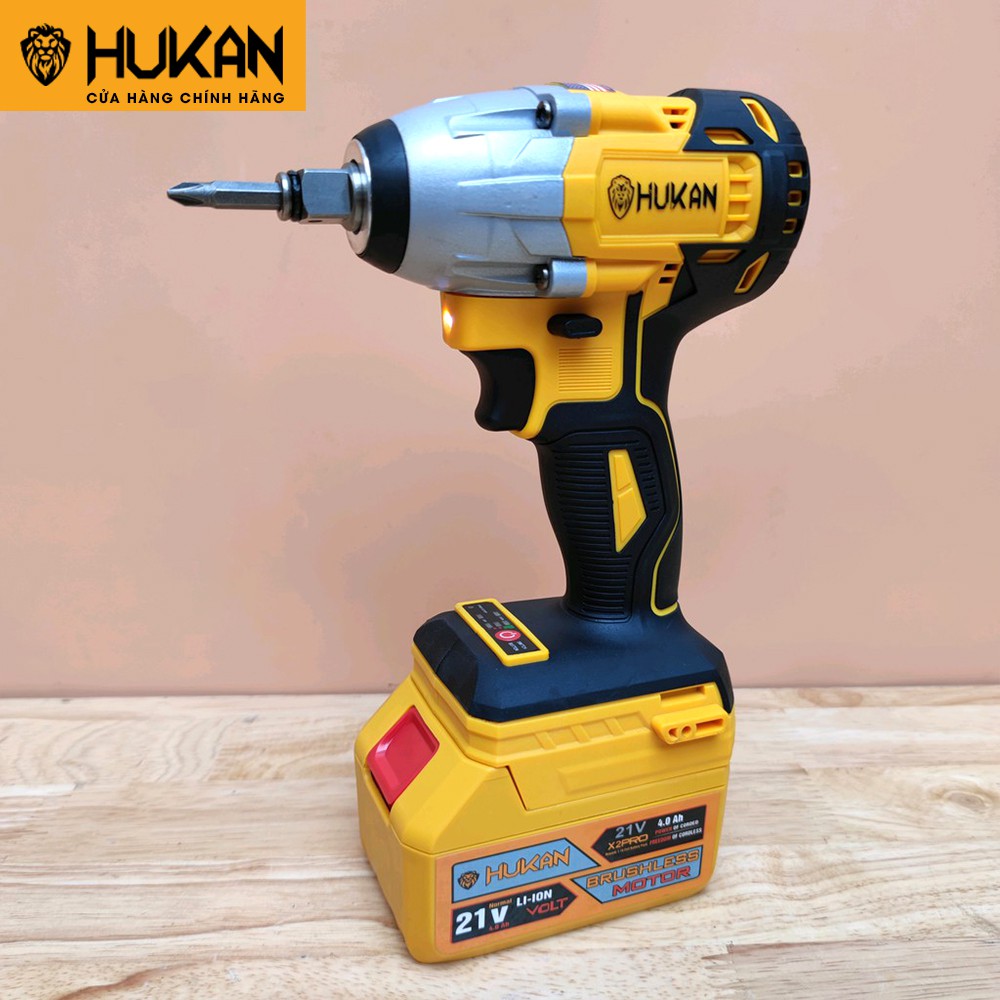 Máy siết bulong kiêm bắn vít HUKAN X2 Pro 868 không chổi than đi kèm bộ phụ kiện