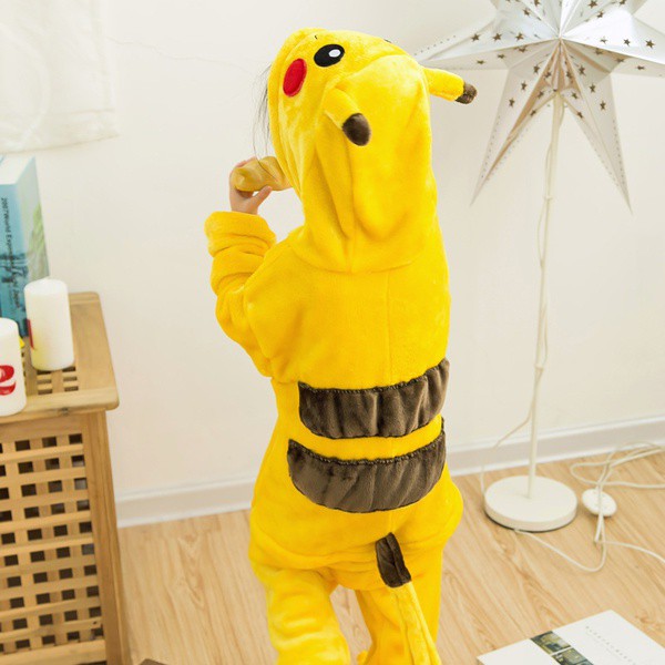 Bộ Đồ Ngủ Liền Cosplay Pikachu Cho Bé Trai Và Bé Gái