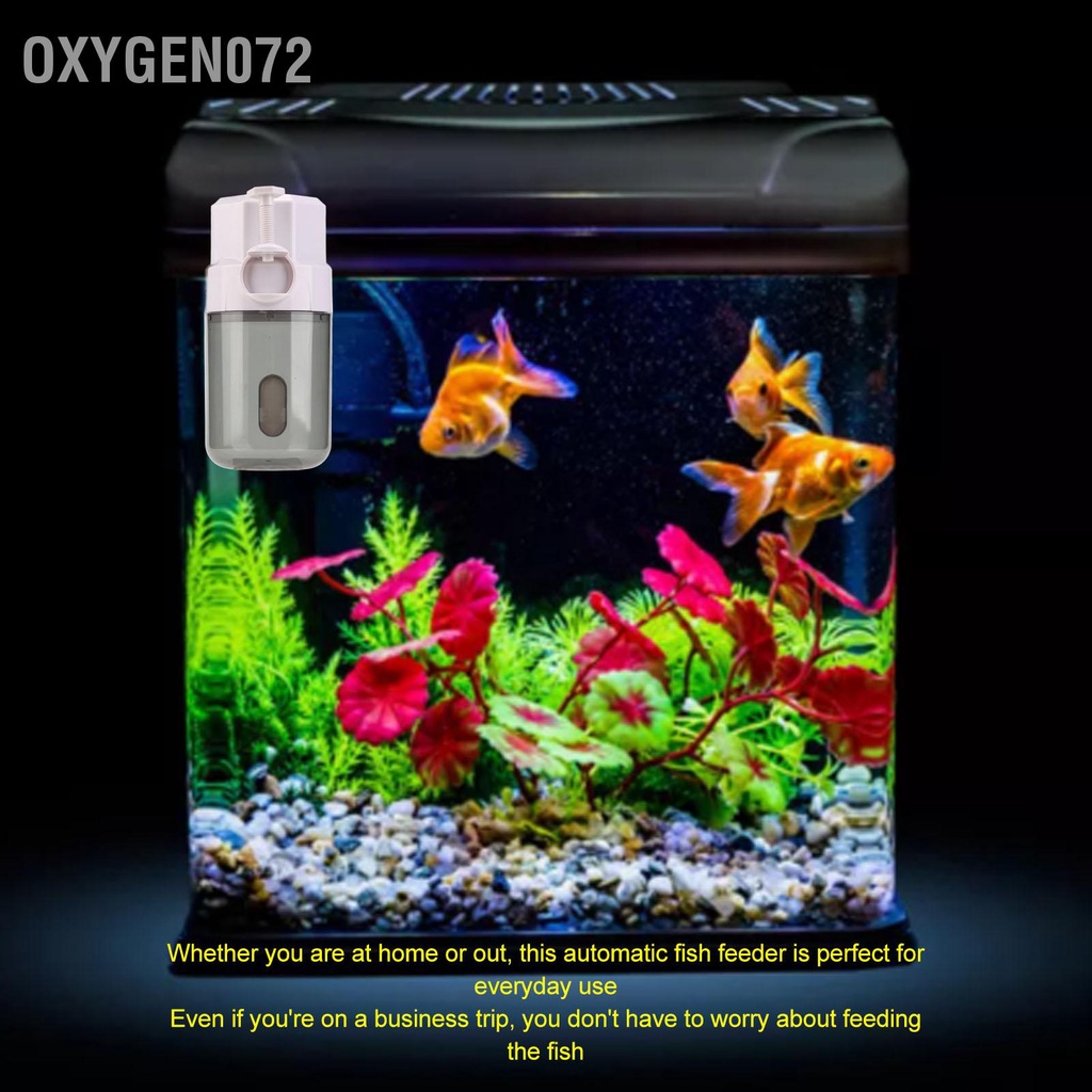 Oxygen072 Máy cho cá ăn tự động Công suất lớn Định thời gian chạy pin phân phối thức bể cảnh