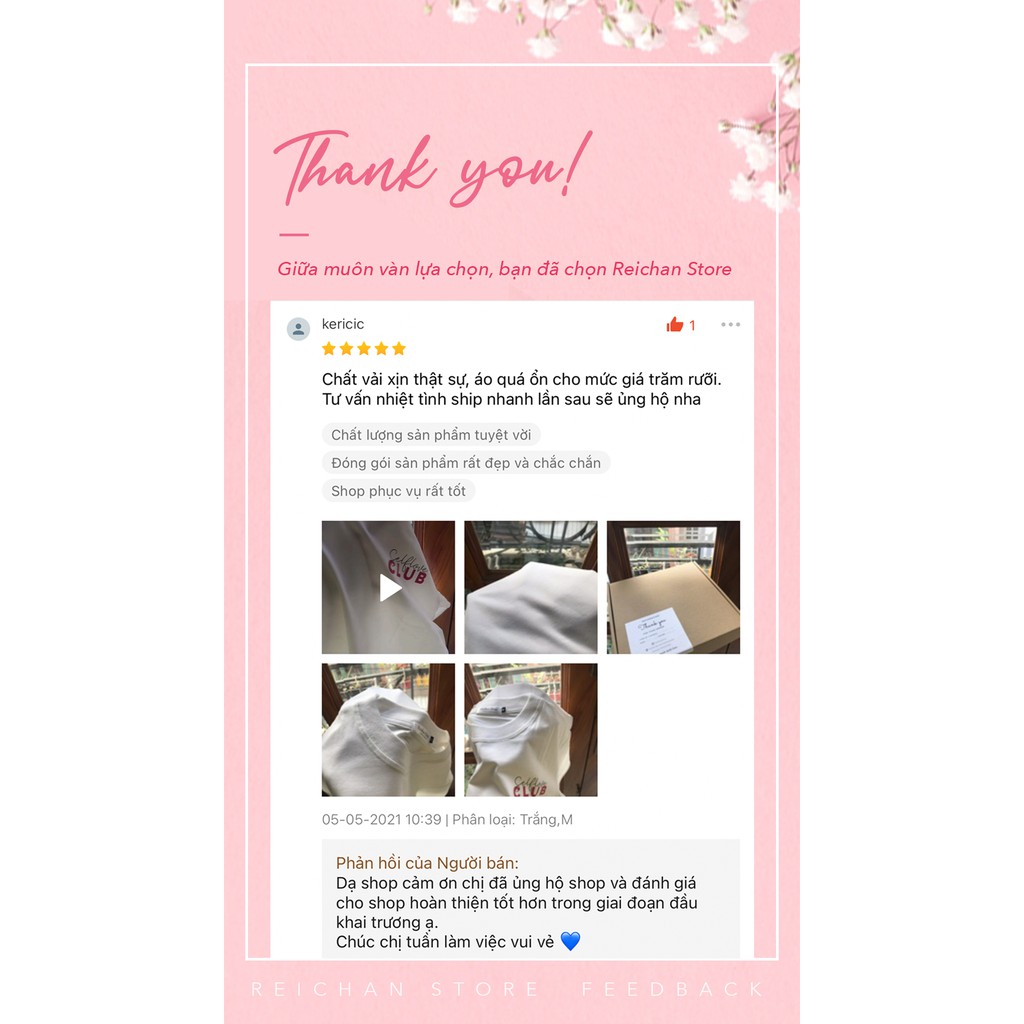 Áo Thun Cotton 100% Selflove Club Màu Đen Trắng Basic Tee Reichan