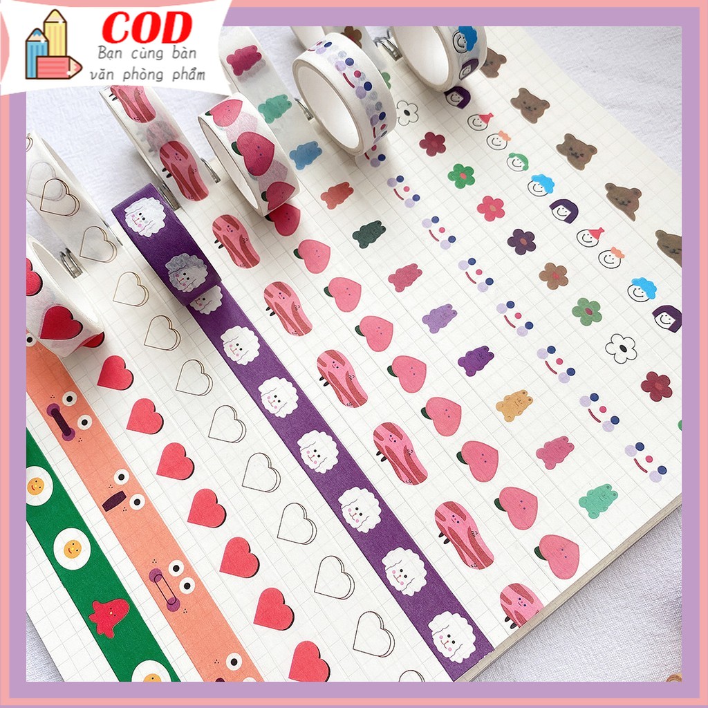 Băng Dính Washi Trang Trí Dễ Thương