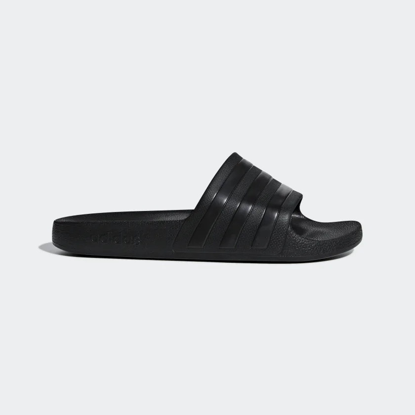 Dép chính hãng Adilette Aqua All Black đúc nguyên khối quai ngang không thấm nước