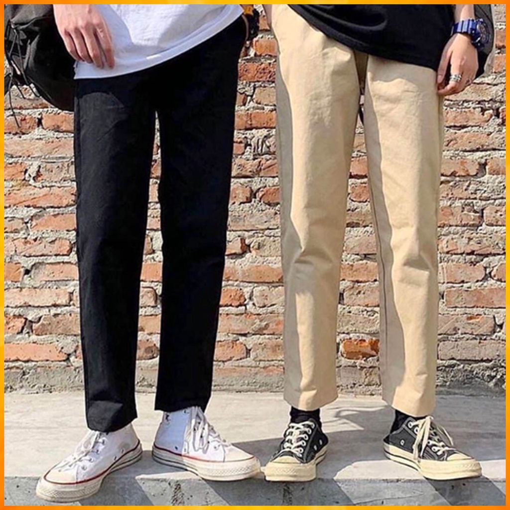 Quần Kaki Ống Suông Unisex Cao Cấp Nam Nữ Kiểu Quần Baggy Mềm Co Dãn TH SPORT