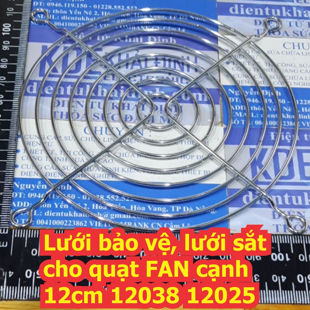 3 cái Lưới bảo vệ, lưới sắt cho quạt FAN cạnh 12cm 12038 12025 kde7486