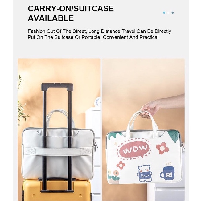 Túi đựng máy tính xách tay 13.3/14.1/15.6/16.1/17.3  inch in họa tiết hoạt hình dễ thương