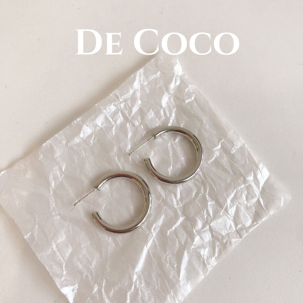 Khuyên tai nữ dáng tròn basic Ciara De Coco