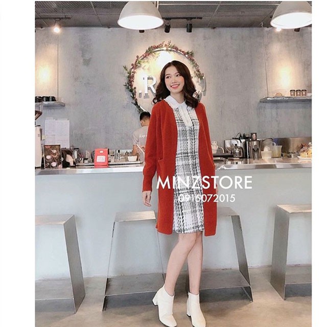 [HÀNG LOẠI 1] Áo khoác cardigan nữ dáng dài chất len mềm mịn xuất sắc dài áo 95cm (Thời trang công sở VIP) (Hàng y hình)