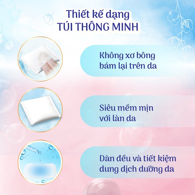 Bộ 3 hộp Bông trang điểm (bông tẩy trang) Silcot 82 miếng/hộp