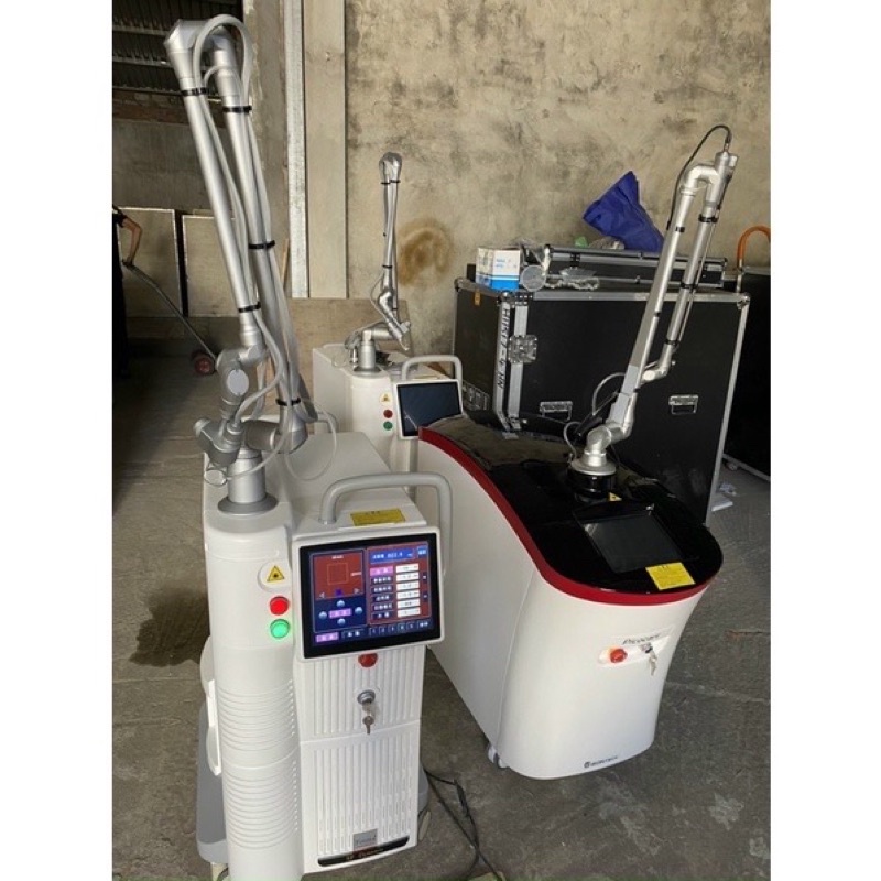 Máy laser trục khuỷu xóa xăm bắn nám tàn nhang dùng trong spa tmv bh 18th