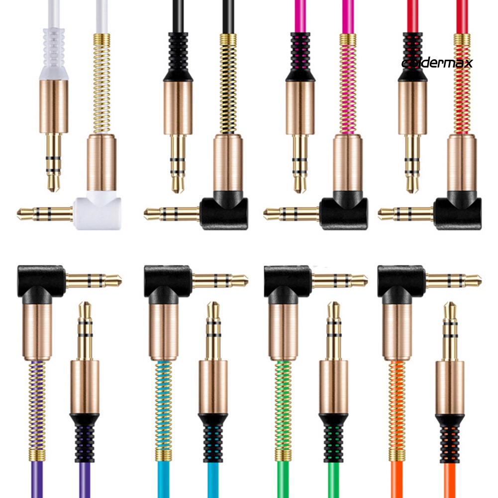 Dây cáp chuyển đổi âm thanh từ giắc cắm 3.5mm sang giắc cắm cong cho điện thoại / mp3 / loa xe hơi