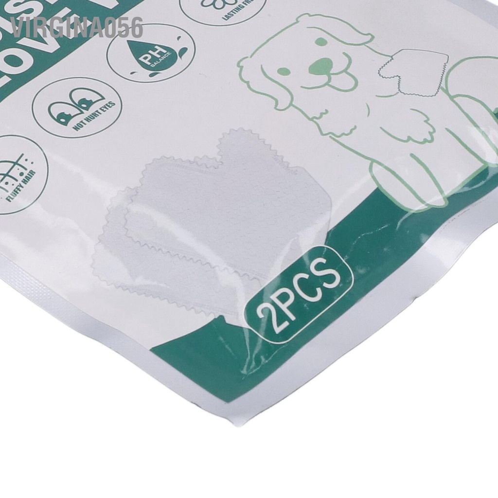 Virgina056 Găng tay chải lông cho thú cưng Khăn lau Làm đẹp Miễn phí Mát-xa làm sạch tắm chó mèo