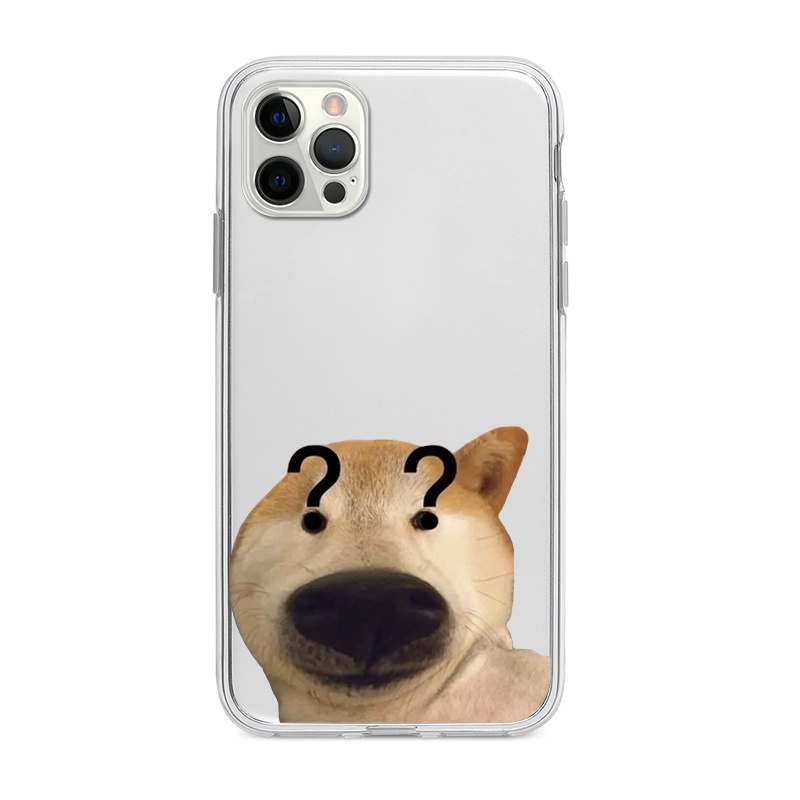 Ốp điện thoại mềm trong suốt hình chú chó Shiba Inu thích hợp cho iPhone 13promax iPhone8 SE2020 XR XMAX 11 12 pro