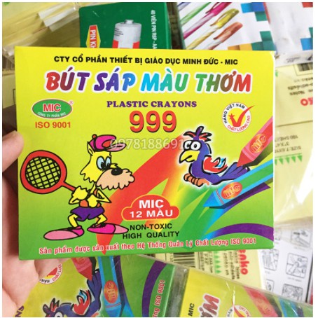 Bút sáp màu cho bé - bút sáp tô mầu thơm 12 màu cho bé tô vẽ, thỏa sức sáng tạo