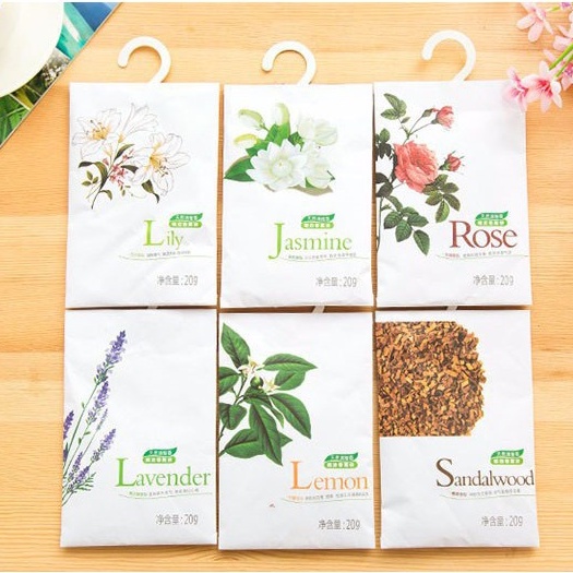 Túi thơm thảo dược thiên nhiên treo tủ quần áo, treo trên ô tô, Gói thơm thảo dược mini giữ mùi hương quanh năm