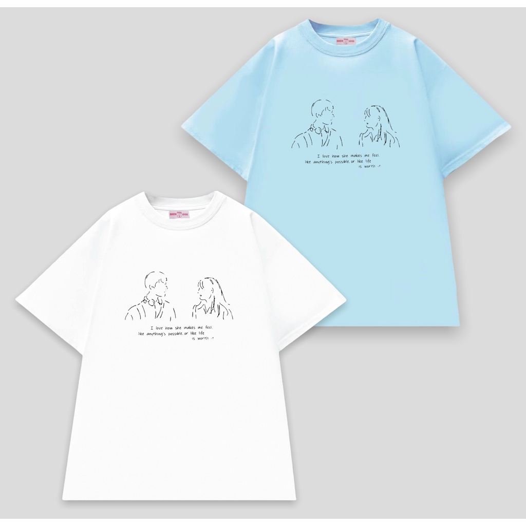 Áo Thun Cotton Unisex Form Rộng Tay Lỡ Oversize I LOVE HOW SHE