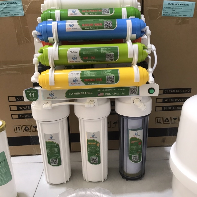máy lọc nước ro không vỏ tủ Aqua 11 cấp lọc . tặng 3 quả lọc 123  - có giá sỉ