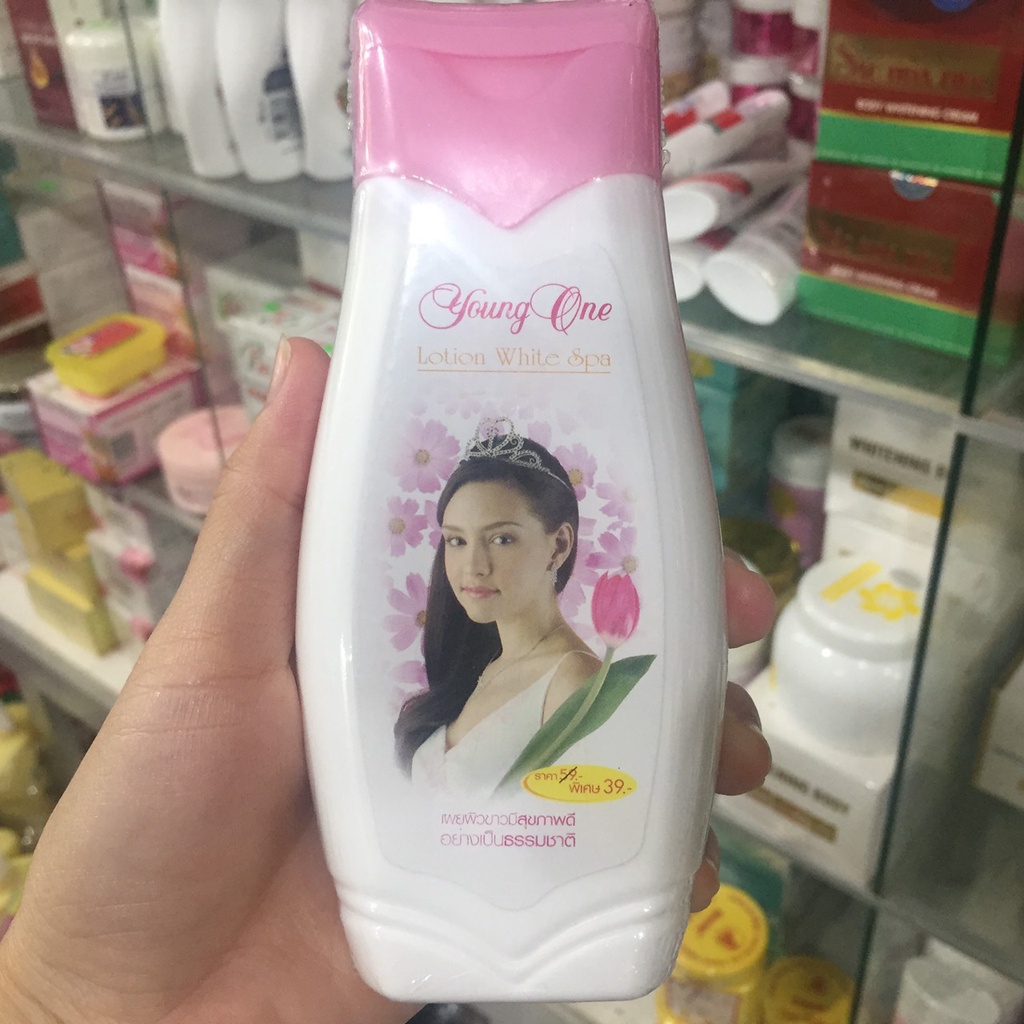 1 chai Lotion Sữa Dưỡng Thể Toàn Thân Cô Gái Tóc Xù White Spa Young One 150ml Thái Lan