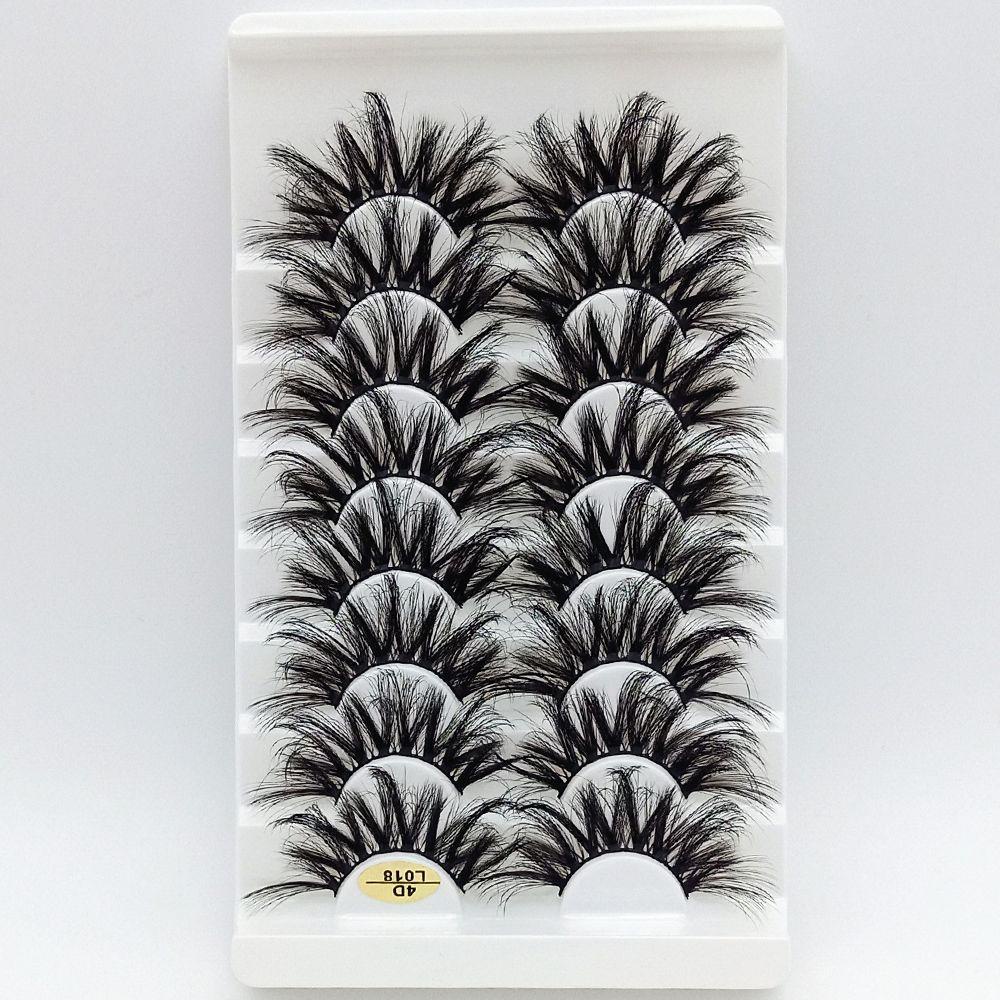 Bộ 8 Cặp Lông Mi Giả Dài 25mm Thời Trang Cho Nữ
