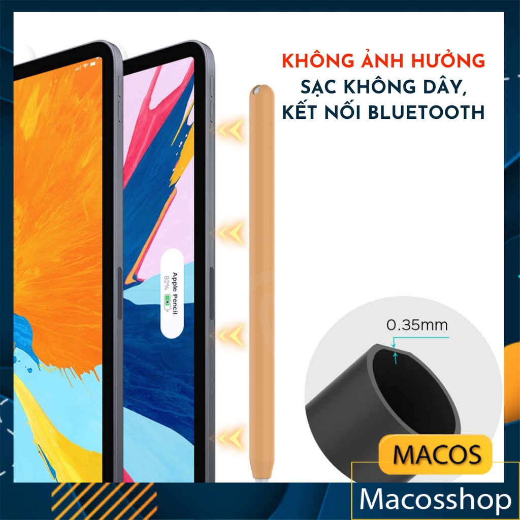 Ốp case bút Apple Pencil 2 AHA STYLE bao bọc bút silicon nguyên miếng siêu mỏng (AP03)