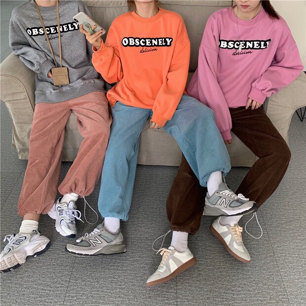 Áo Sweater Nỉ In Chữ OBSCENLY Nam Nữ Form Rộng Nhiều Màu Basic Q61 | BigBuy360 - bigbuy360.vn