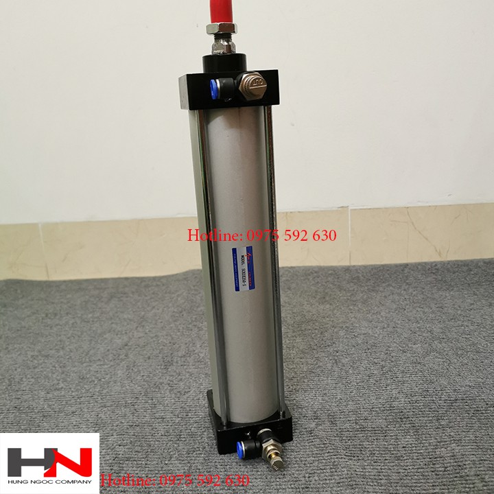 Xi lanh khí nén 63x150 có kèm van tiết lưu ống 8mm