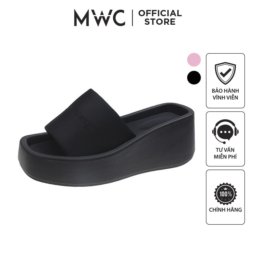 Dép MWC 8232 - Dép Quai Ngang Đế Bánh Mì 7cm Siêu Êm Chân Thời Trang Trẻ Trung Sang Chảnh