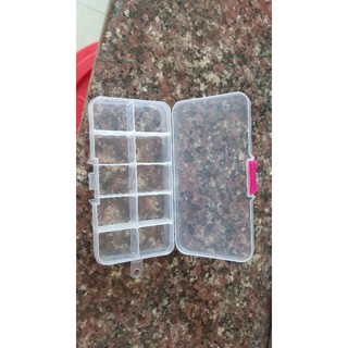 Hộp đựng thuốc nhựa 10 ngăn đựng linh kiện, ốc vit, đá làm móng, móng giả...