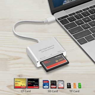 Đầu đọc thẻ usb type c otg cho thẻ nhớ cf/sd/tf