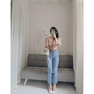 Áo croptop hoa nhí dài tay Samhyewear