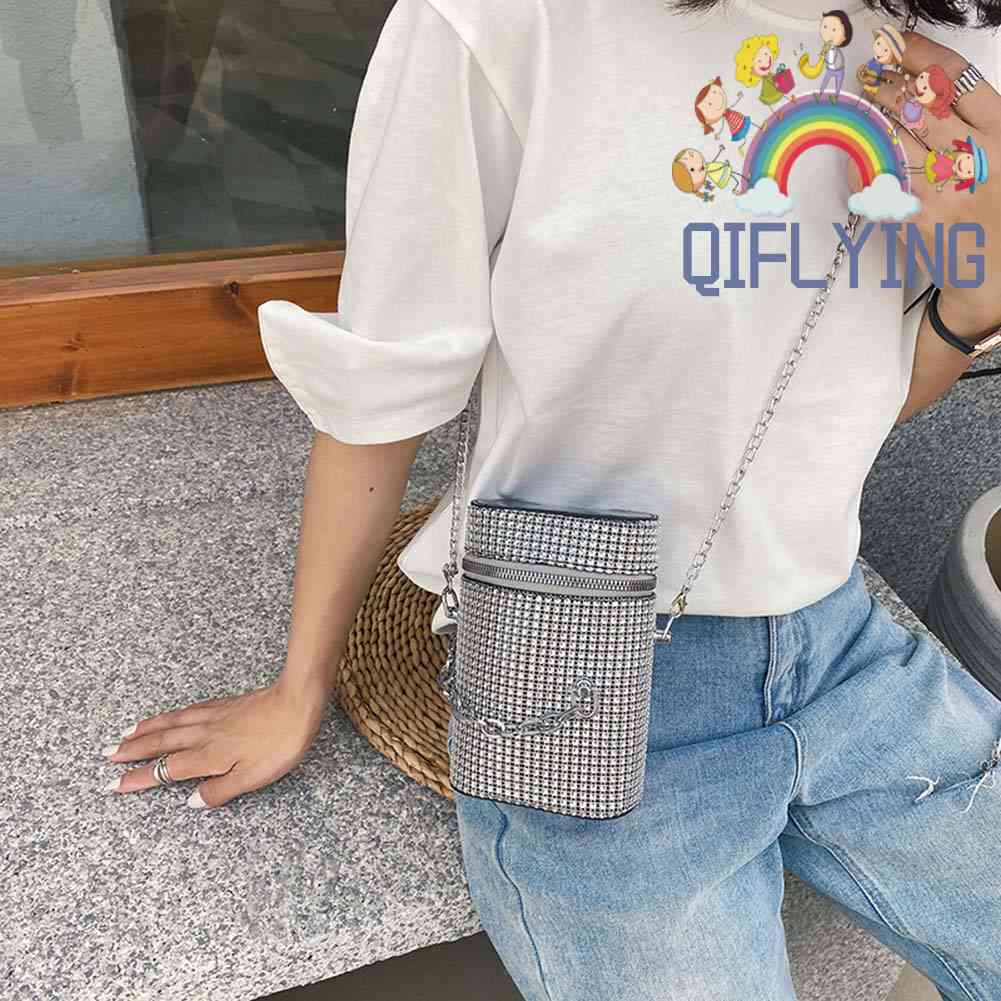 Túi Đeo Vai Đính Đá Pha Lê Thời Trang Dành Cho Nữ