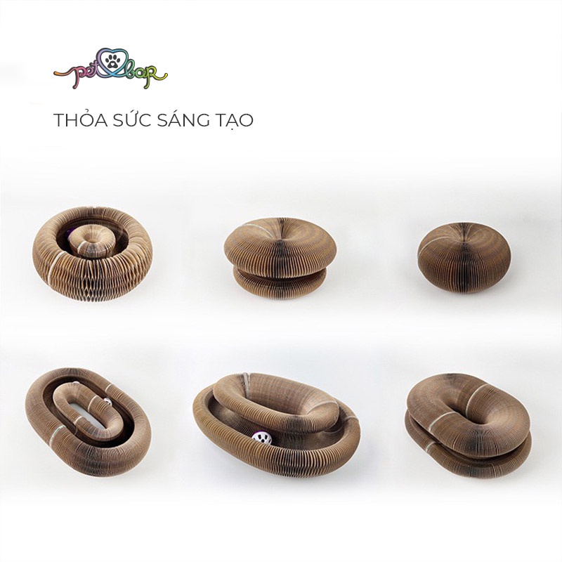 Đồ chơi cho mèo kết hợp cào móng và ổ nằm - Vòng tròn ma thuật cho thú cưng