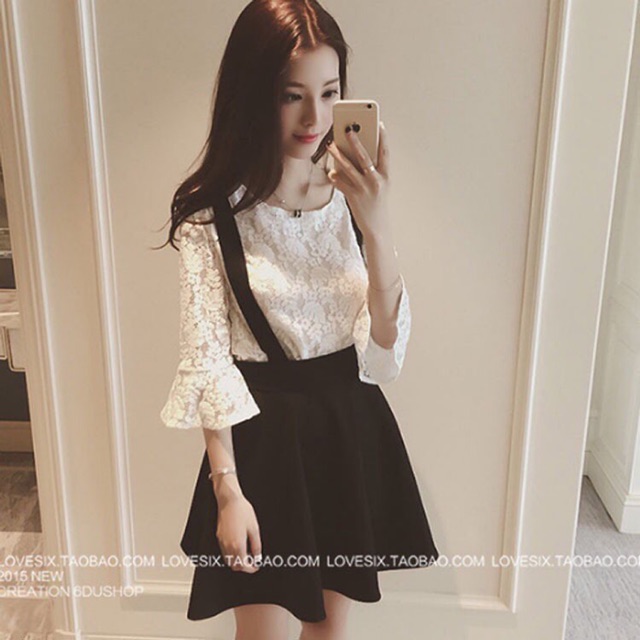 Set yếm + áo ren