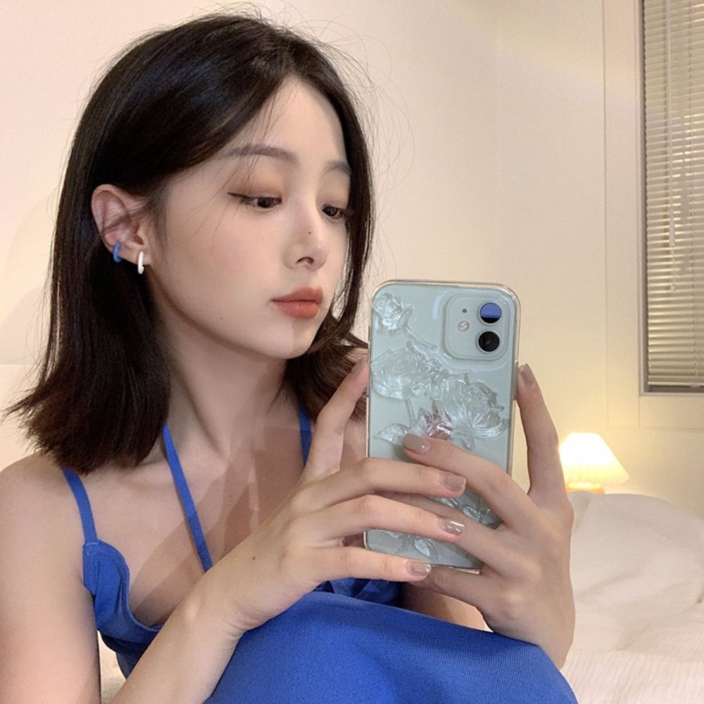 Bộ 3 Đôi Bông Tai Hình Tròn Nhiều Màu Sắc Thời Trang Hàn Quốc Thanh Lịch Cho Nữ