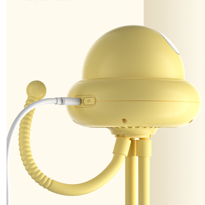 Quạt Cầm Tay Mini Có Giá Đỡ Ba Chân Linh Hoạt Có Thể Sạc Lại Bằng Cổng USB Dùng Khi Đi Du Lịch /