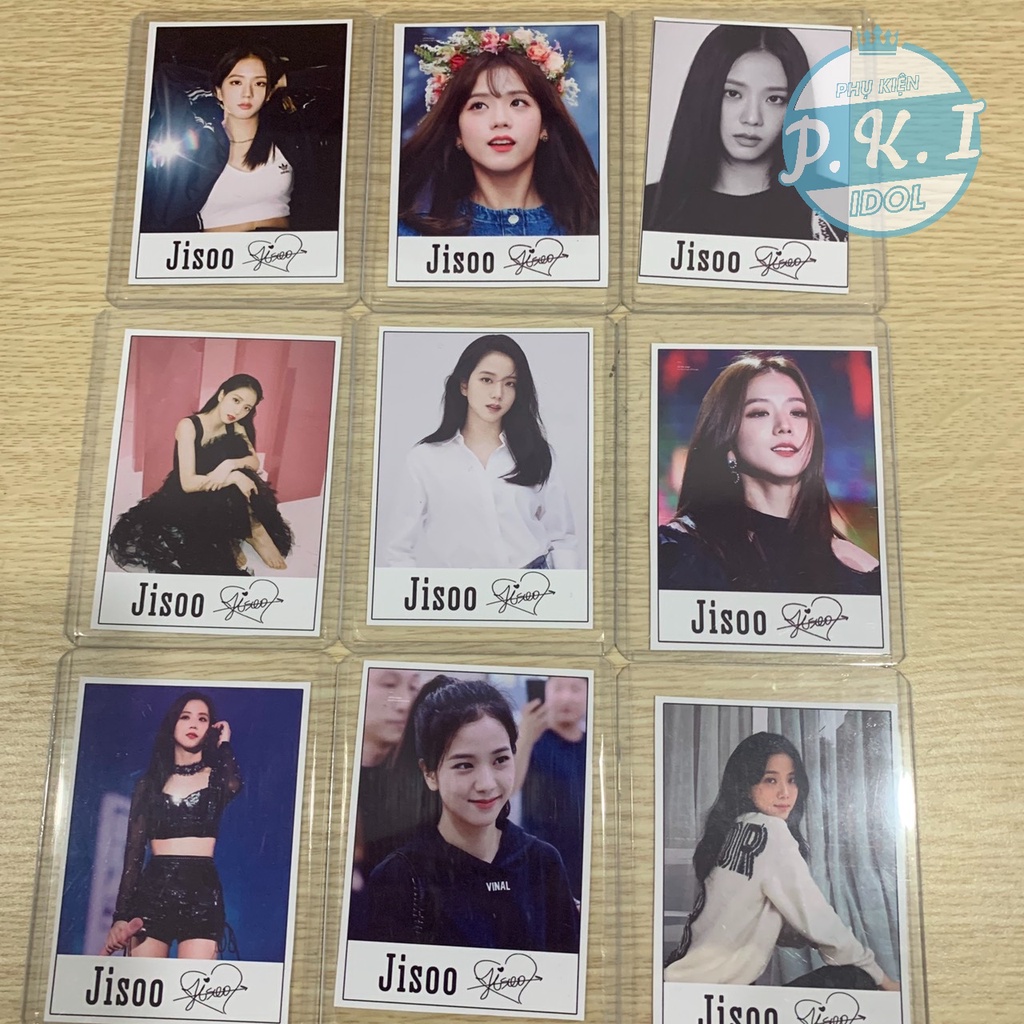 Lomo Card Jisoo Tặng Kèm Bộ 9 TOPLOADER ĐỰNG ẢNH