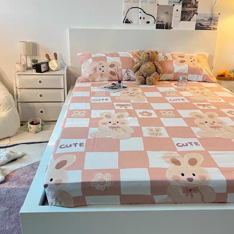 Ga Giường Kèm 2 Vỏ Gối và 1 Vỏ  Ôm Cotton Cao Cấp Mát Mịn Miễn Phí Bo Chun m4, m6, m8 - CHƯA GỒM CHĂN