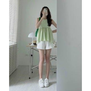 SET ÁO CỔ YẾM KÈM SHORT (KÈM VIDEO HÌNH THẬT)