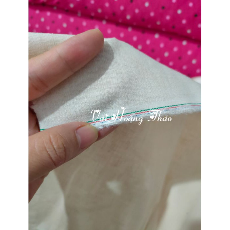Vải linen trắng ngà 65k/m