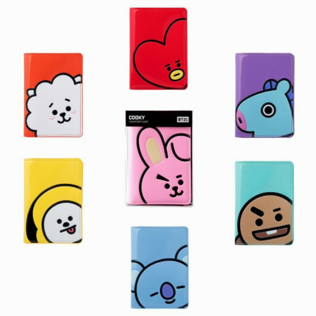 Ví hộ chiếu da bóng Bt21 Official.