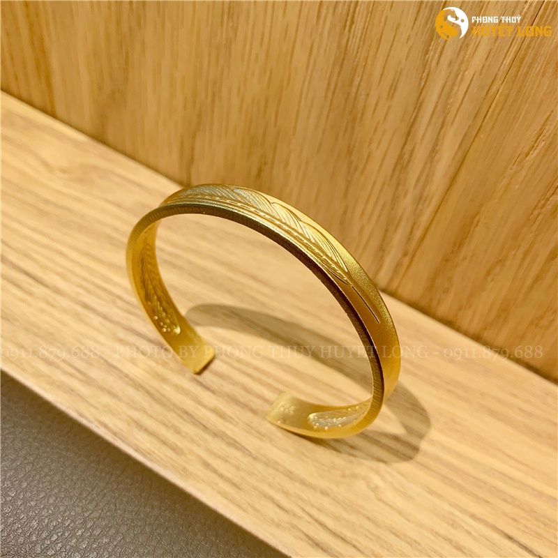 Vòng Tay Nữ Mạ Vàng 18K Mẫu Chiếc Lá LVN002, Lắc Tay Nữ Mẫu Hot Hàn Quốc Thời Trang, Sành Điệu, Thay Đổi Kích Cỡ