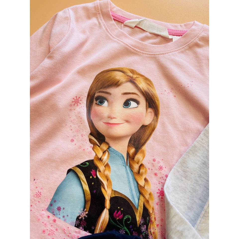 Áo bé gái dài tay Elsa, Pony 2-10 tuổi H&M', áo thun dài tay chất cotton Cambodia xuất dư xịn -Minkids