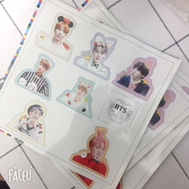 [CÓ SẴN] SET 8 STICKER BTS