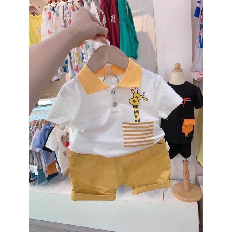 SALE BỘ CỘC TAY ÁO COTON TÀU QUẦN KAKI SIÊU MỀM MỊN CHO BÉ TRAI(SHUOU)