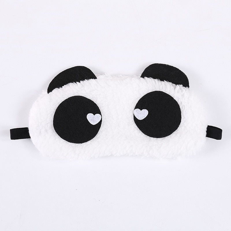 Miếng Bịt Mắt Ngủ Bằng Vải Nhung Lông Thiết Kế Hình Gấu Trúc Dễ Thương sẵn VN