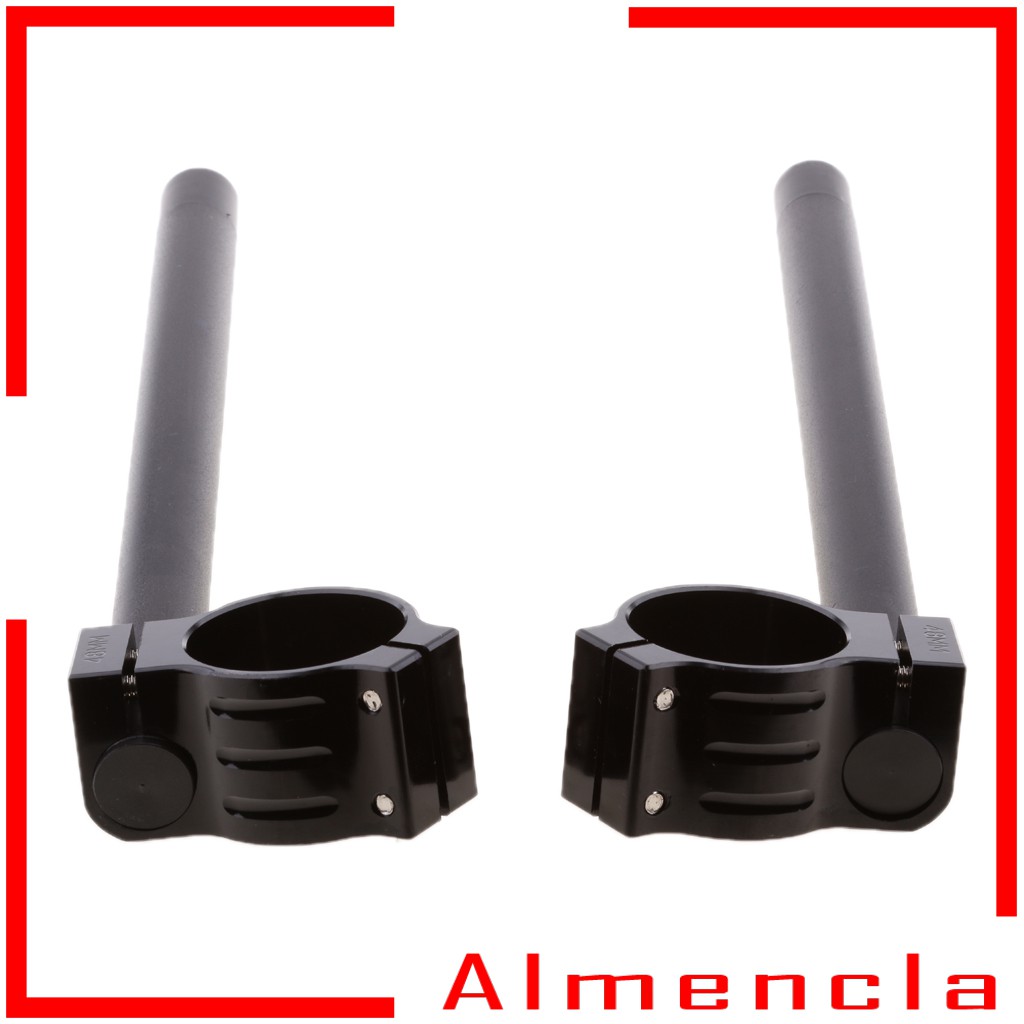 Tay cầm dạng kẹp ghi đông 48mm CNC màu đen dành cho xe máy/xe đạp