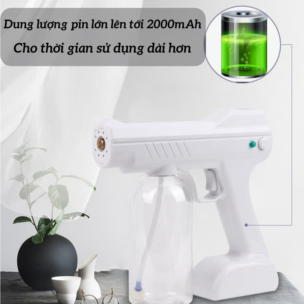 Máy phun khử khuẩn , máy khử trùng Nano cầm tay Atomizer tia UV an toàn tiện lợi TIME HOME